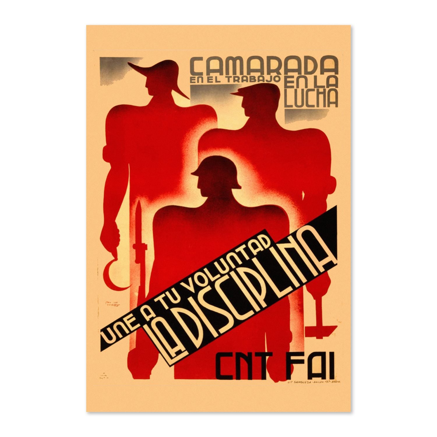 Unite Your Will With Discipline poster print