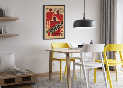 Unite Your Will With Discipline poster framed above a dining table