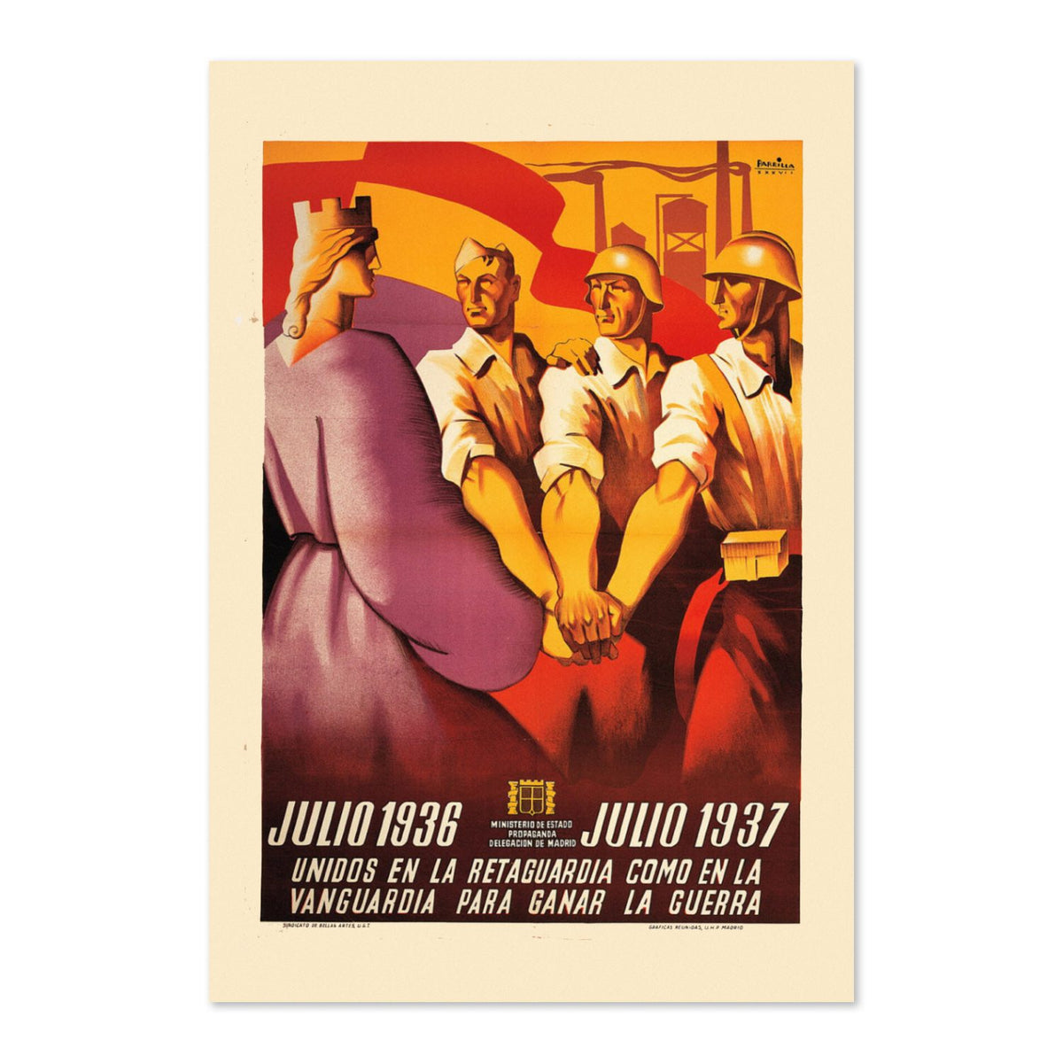 United July 1936 July 1937 poster print