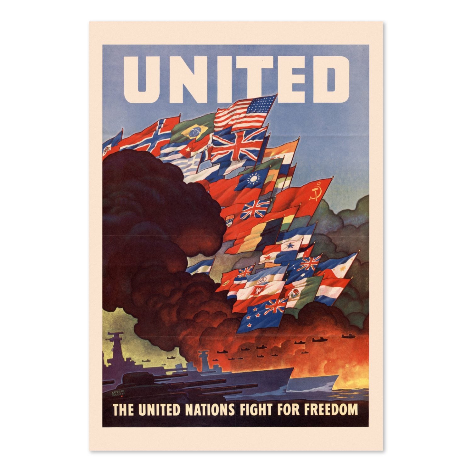 United — The United Nations Fight for Freedom poster print