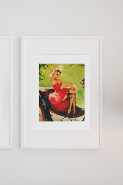 Up in Central Park by Gil Elvgren, pin-up poster — gallery wall