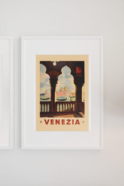 Venezia St Marks Basilica poster on a light wall