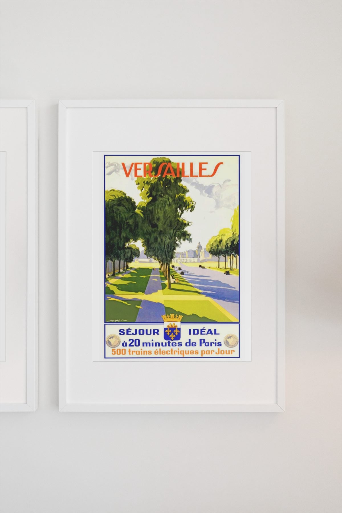 Versailles Sejour Ideal poster on a light wall