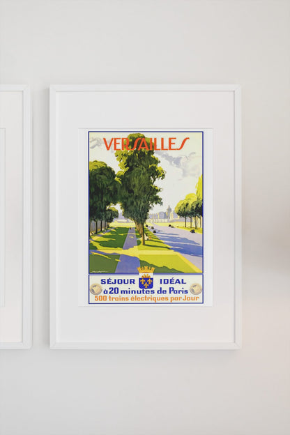 Versailles Sejour Ideal poster on a light wall