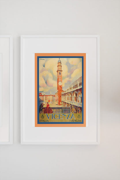 Vicenza Basilica Palladiana poster on a light wall