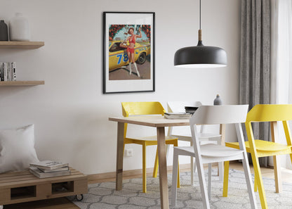 Victory! by Gil Elvgren, pin-up poster — dining room