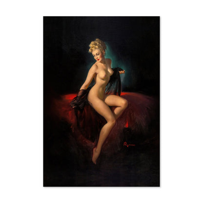 Vision of Beauty by Gil Elvgren, pin-up poster — framed print