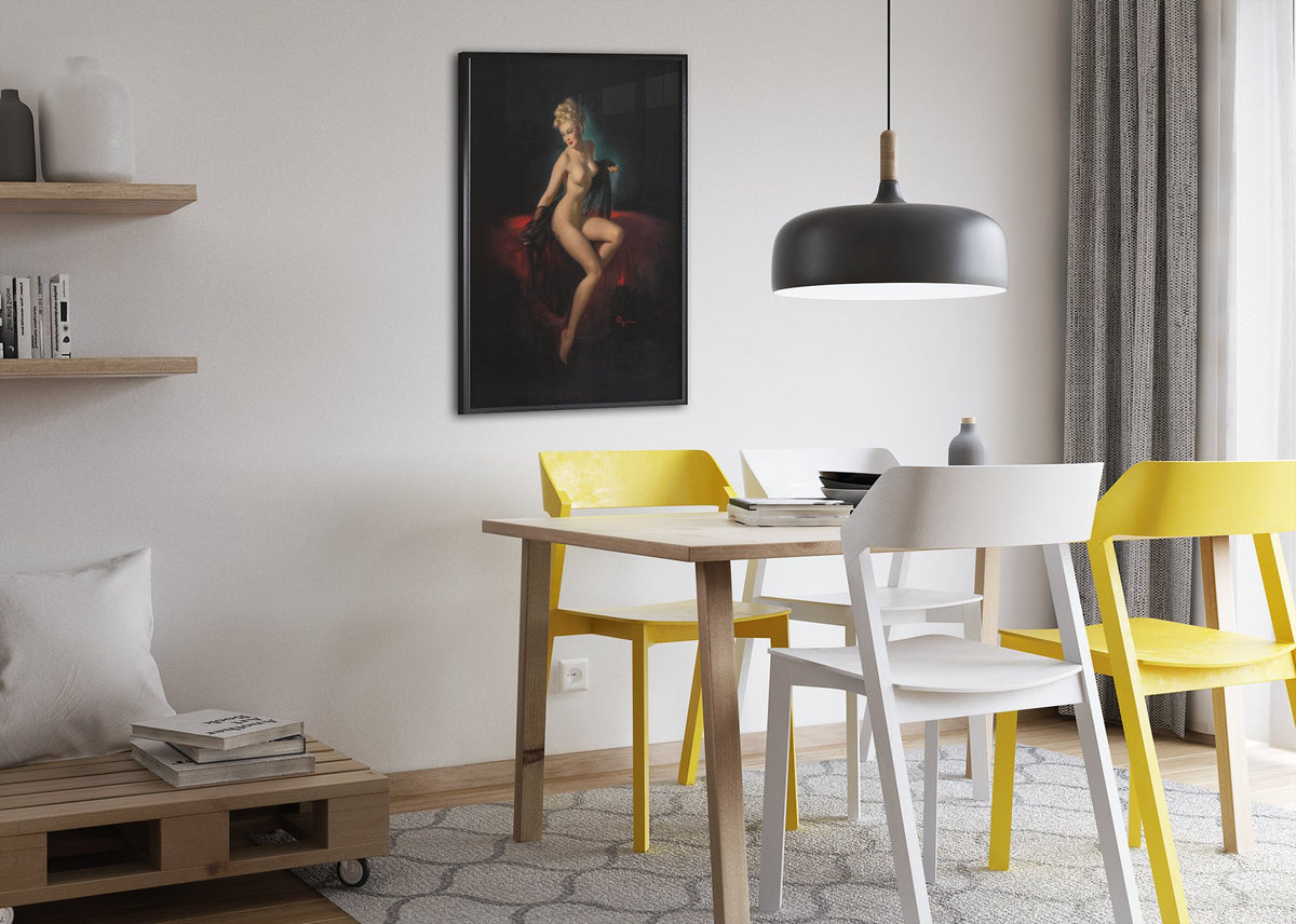 Vision of Beauty by Gil Elvgren, pin-up poster — dining room