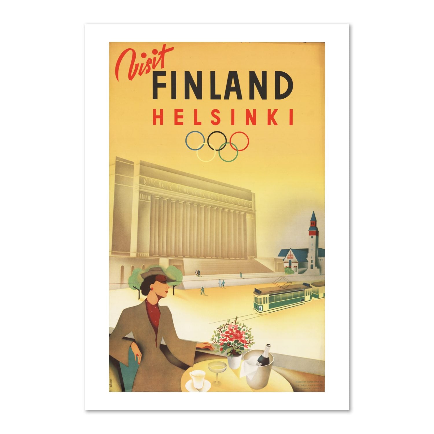 Visit Finland Helsinki poster print