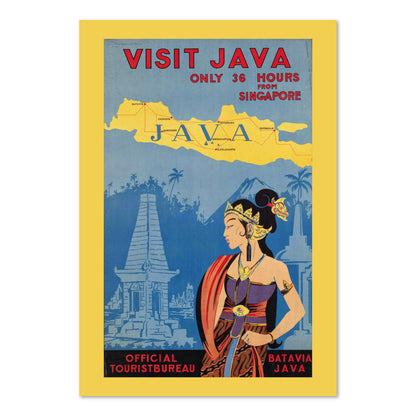 Visit Java poster print
