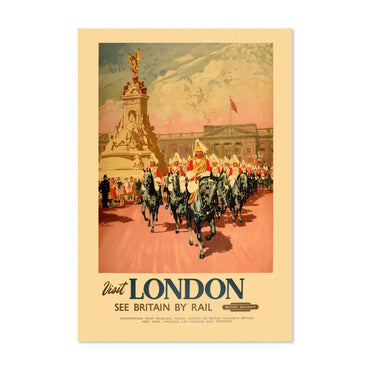 Visit London Coronation 1953 poster print