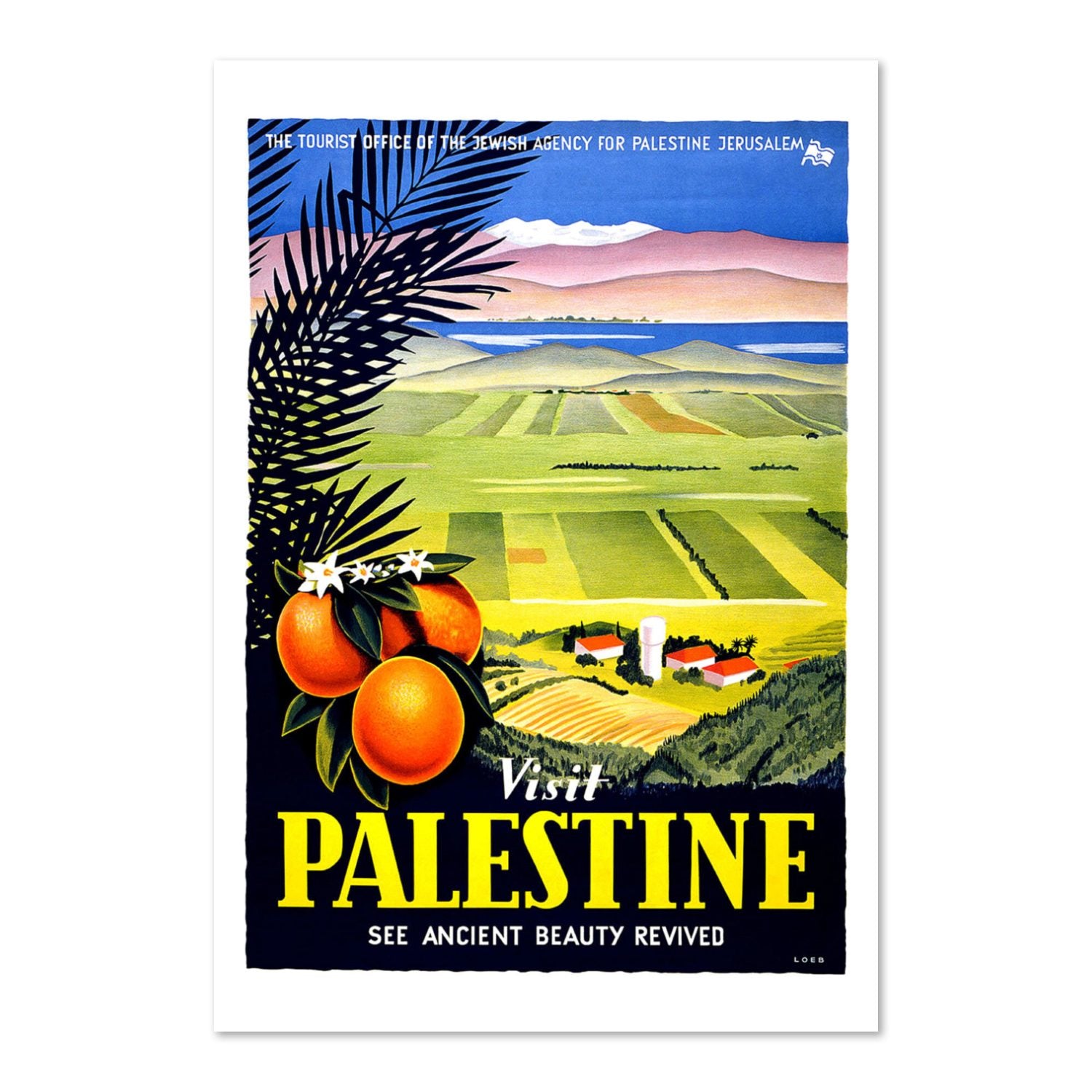 Visit Palestine Ancient Beauty Revived poster print