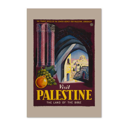 Visit Palestine Land of the Bible poster print