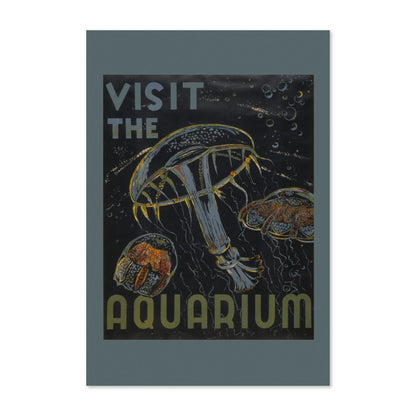 Visit the Aquarium Jellyfish poster print