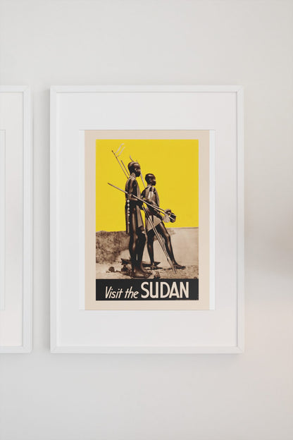 Visit the Sudan poster on a light wall