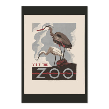 Visit the Zoo Herons poster print