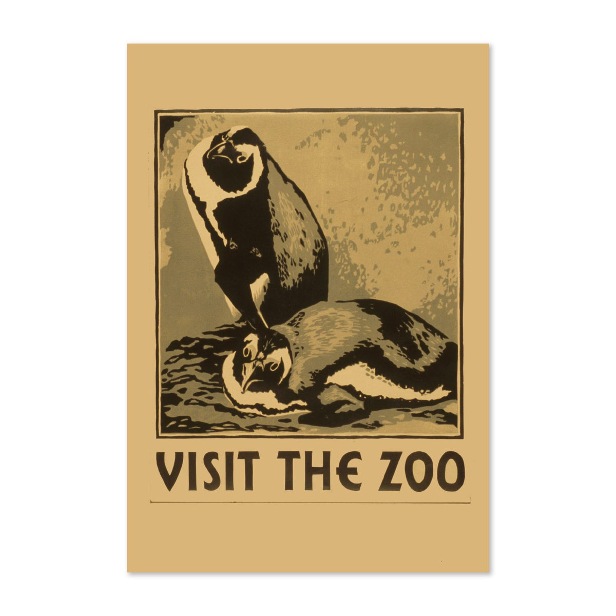 Visit the Zoo Penguin poster print