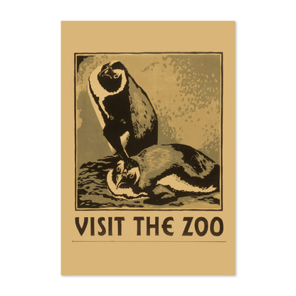 Visit the Zoo Penguin poster print