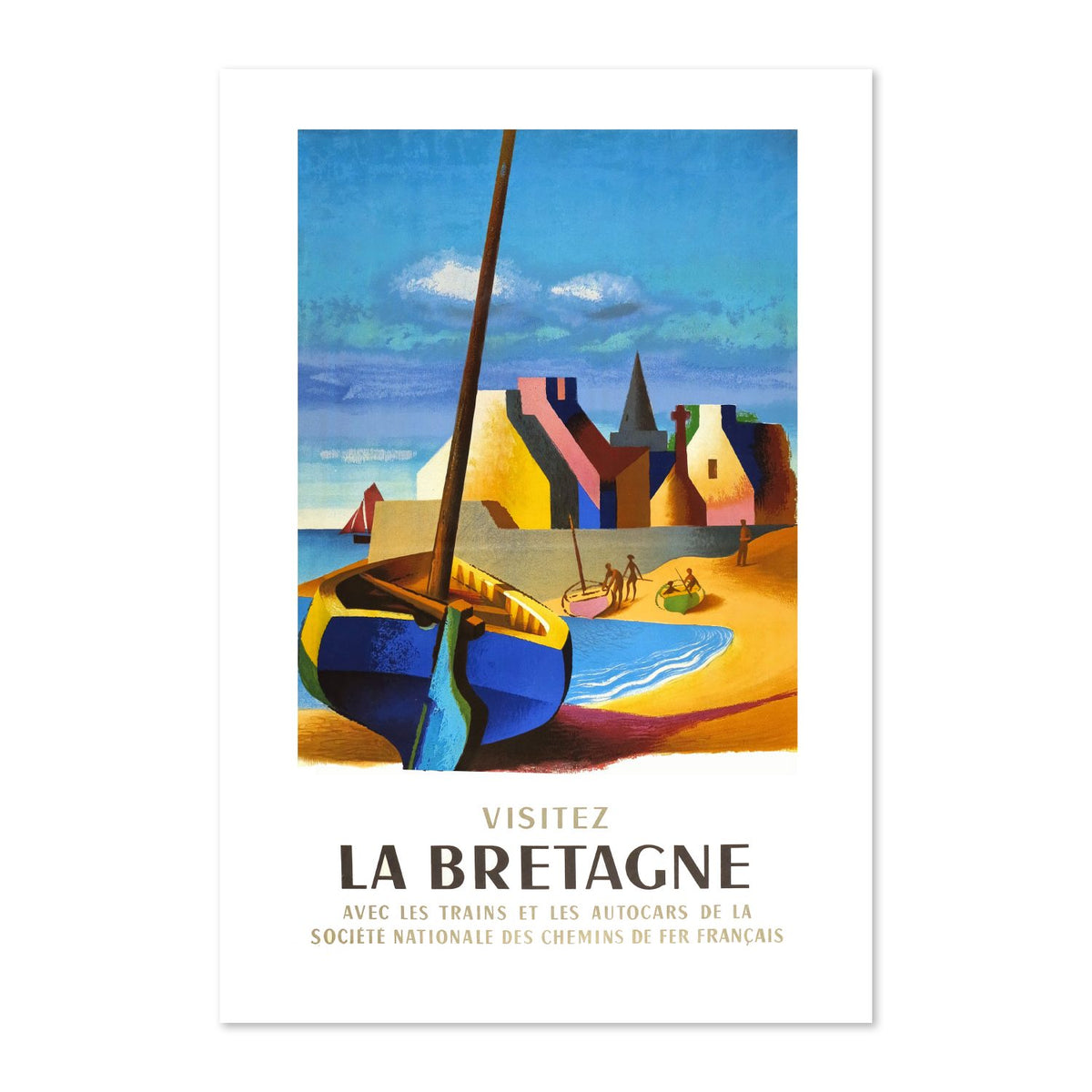 Visitez La Bretagne poster print