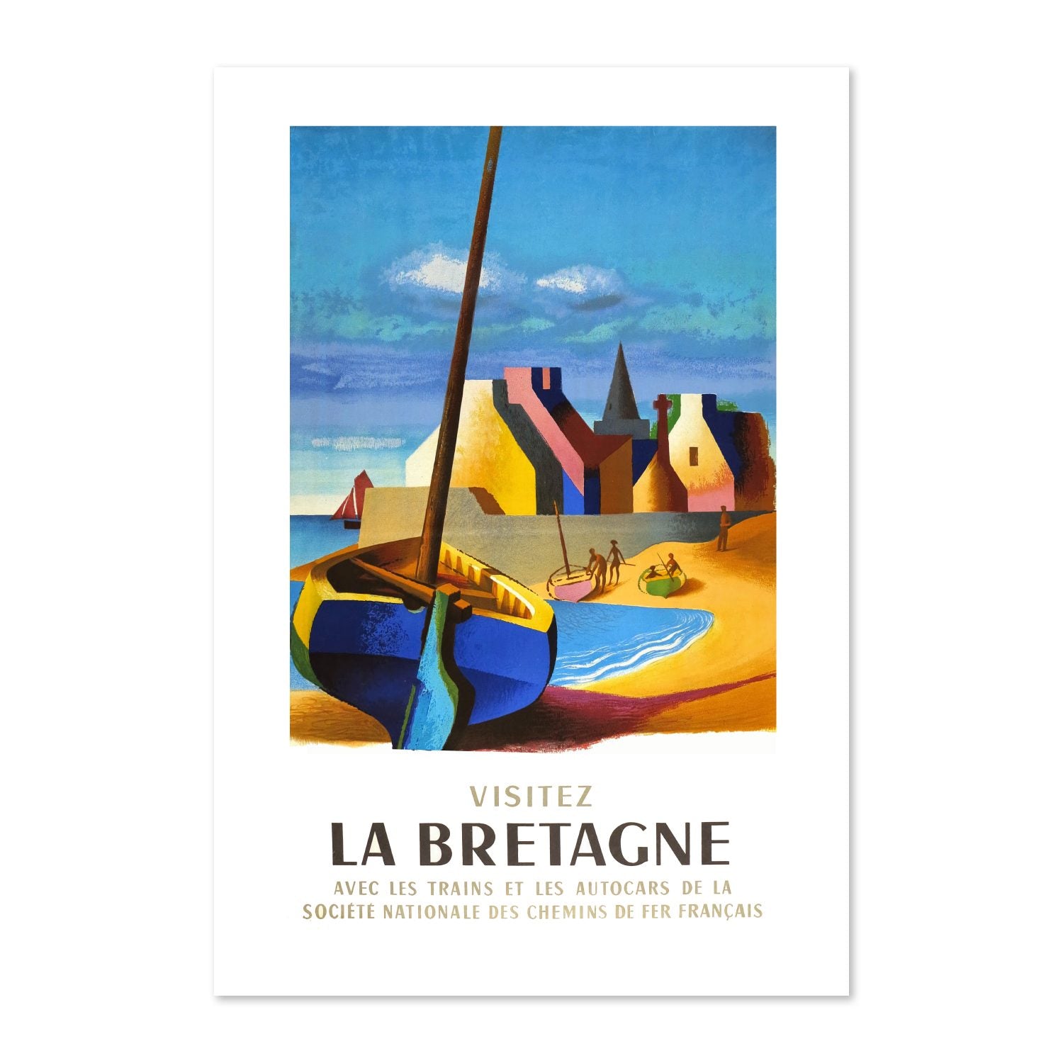 Visitez La Bretagne poster print