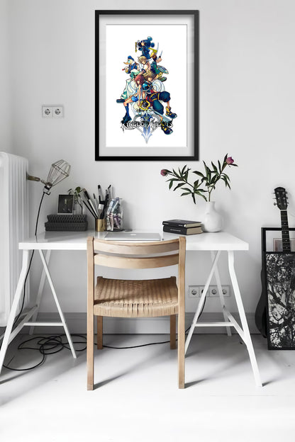 Kingdom Hearts II Poster — Key Art Print | JRPG Gaming Wall Art