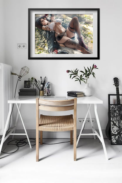 Sexy Anime Girl Poster — Art 01 Print | Anime Wall Art
