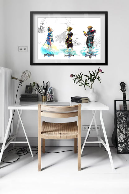 Kingdom Hearts Poster — Sora Exclusive Key Art Print | JRPG Gaming Wall Art