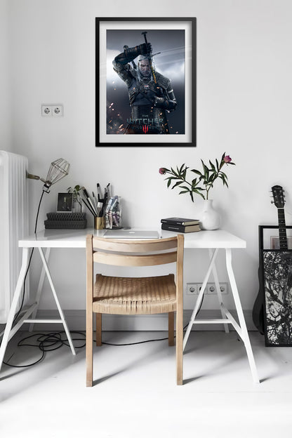 The Witcher 3 Poster — Wild Hunt Key Art Print | RPG Gaming Wall Art