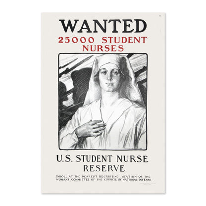 Wanted 25000 Student Nurses poster print