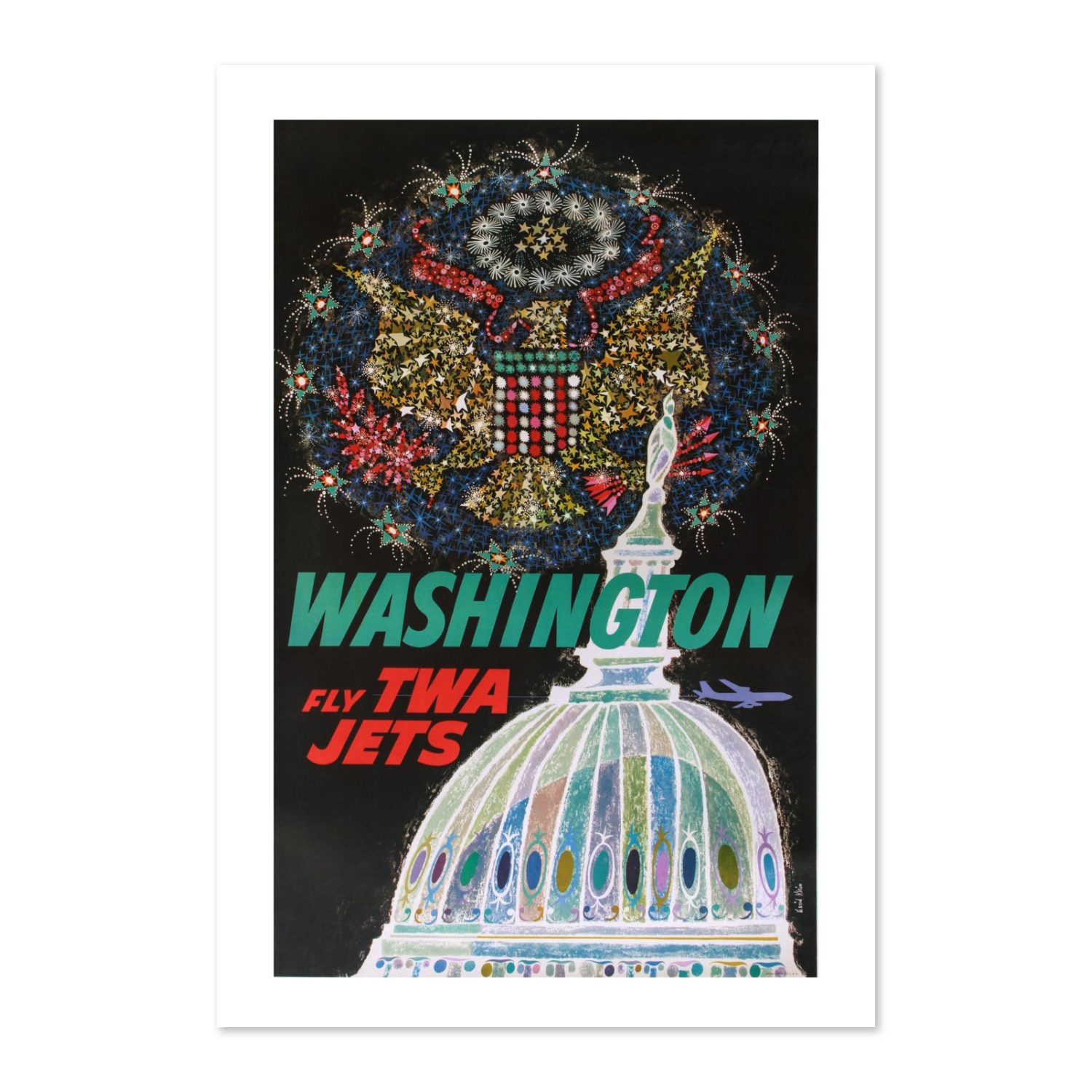 Washington Fly TWA Jets poster print