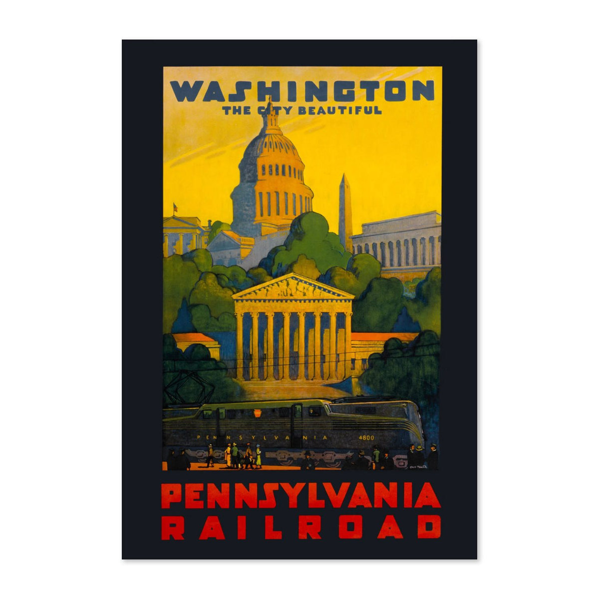 Washington Pennsylvania Railroad poster print