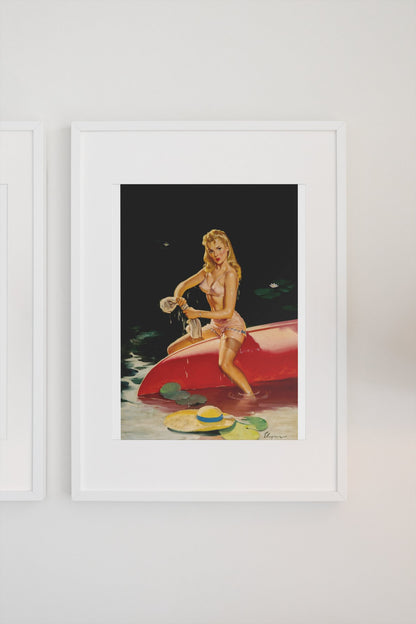 We Had a Little Falling Out by Gil Elvgren, pin-up poster — gallery wall