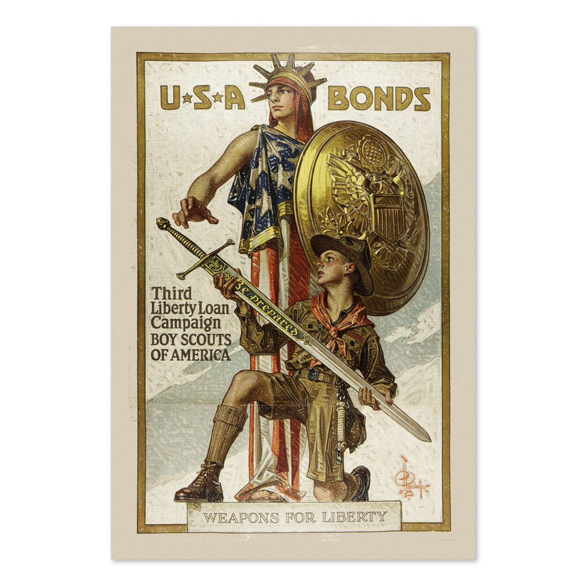 Weapons for Liberty Boy Scouts USA Bonds poster print