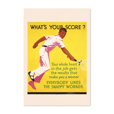 What’s Your Score poster print