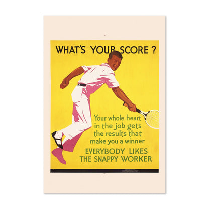 What’s Your Score poster print