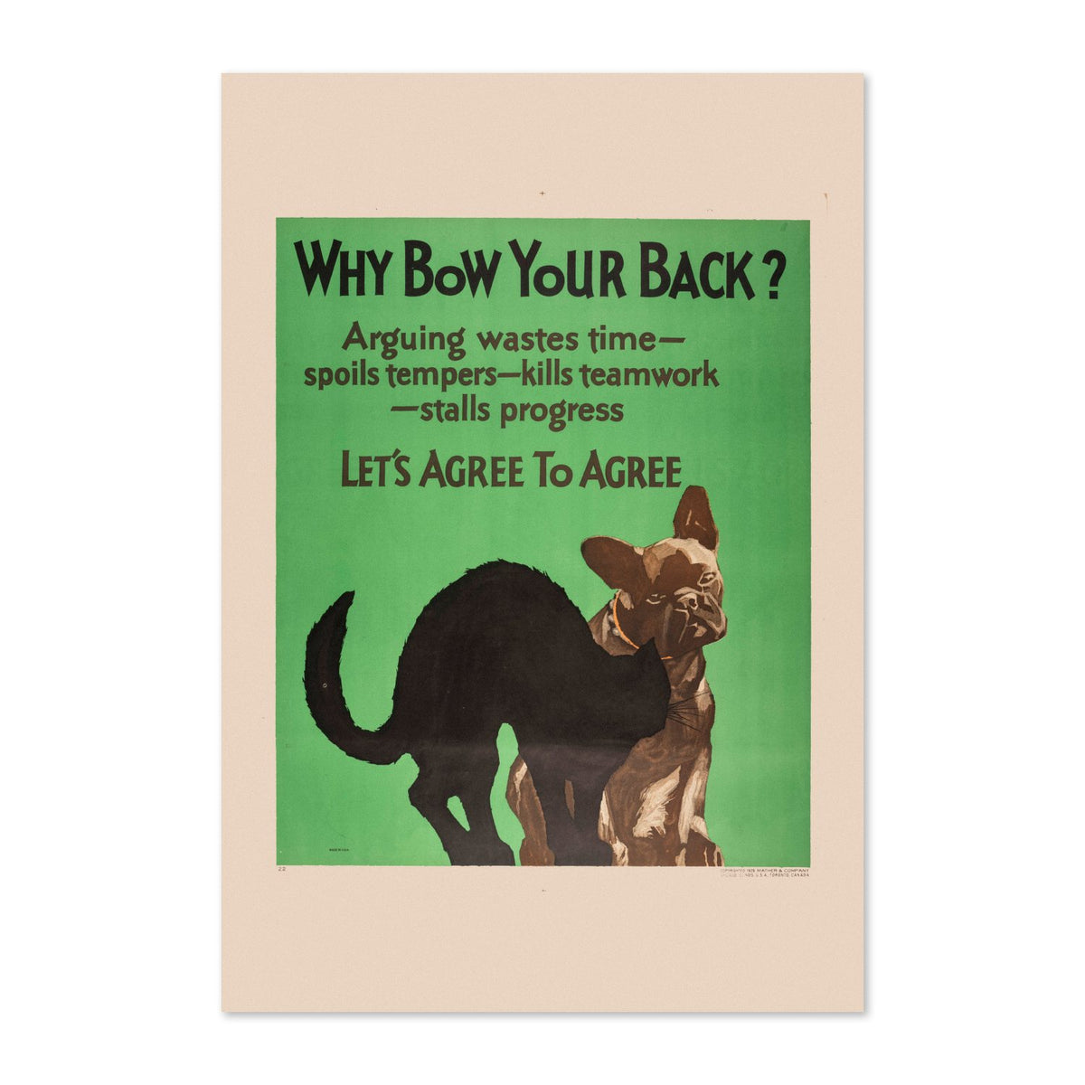Why Bow Your Back poster print
