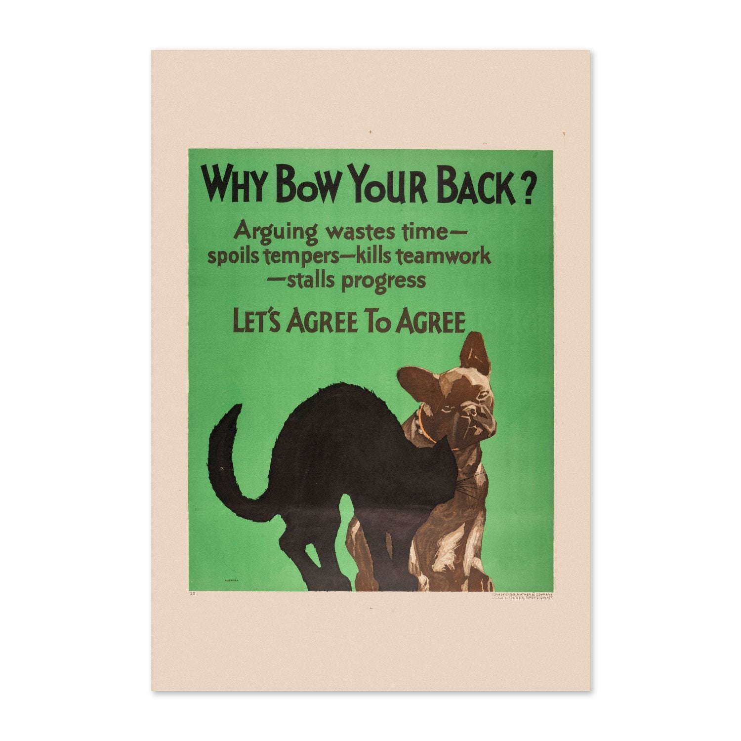 Why Bow Your Back poster print