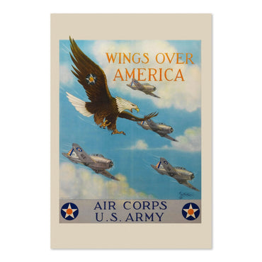Wings Over America Air Corps US Army poster print