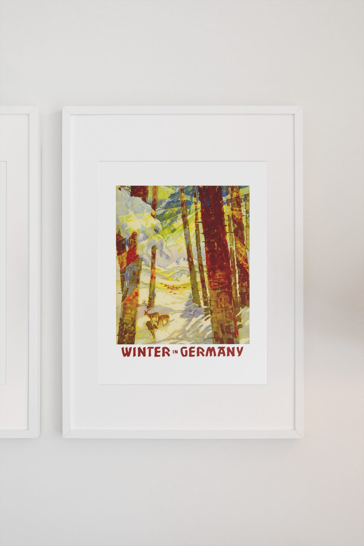 Winter in Germany poster on a light wall