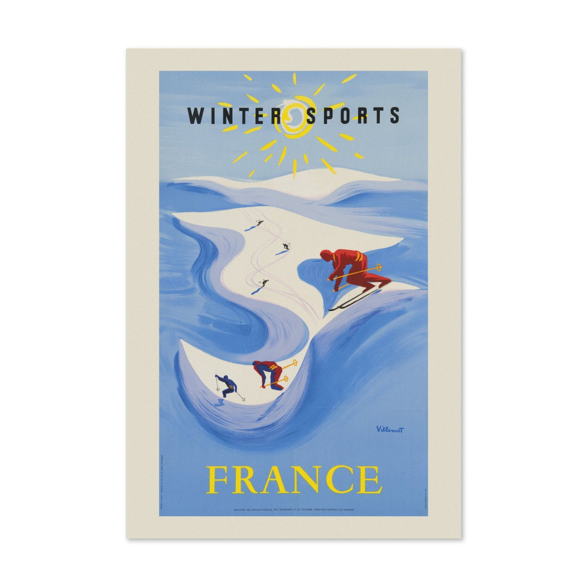 Winter Sports France poster print