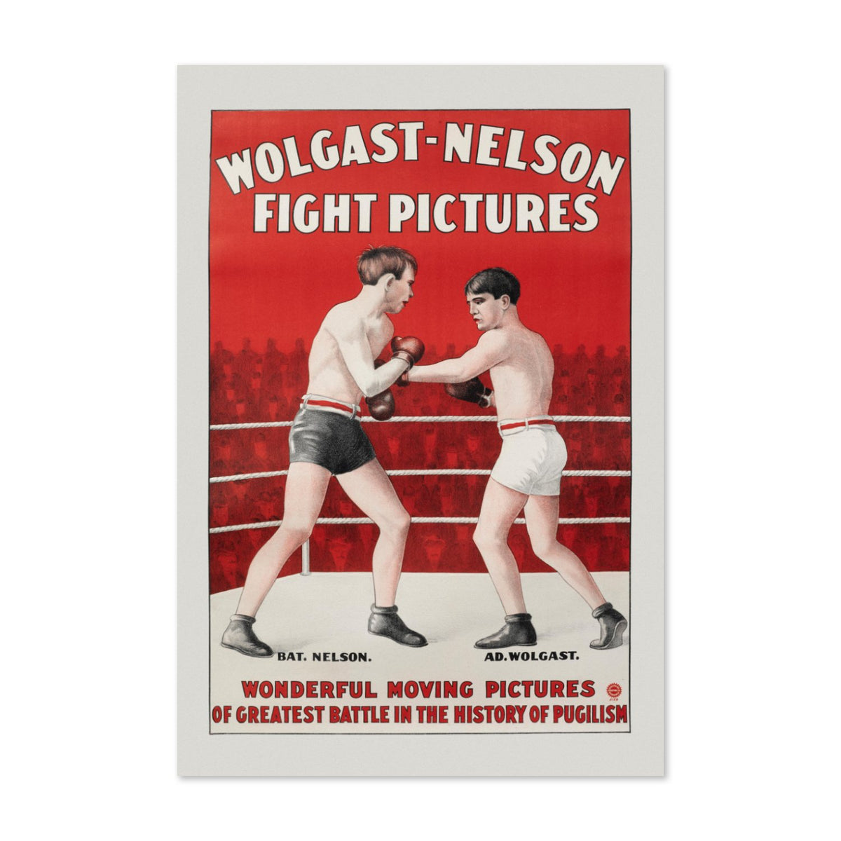 Wolgast Nelson Fight Pictures poster print