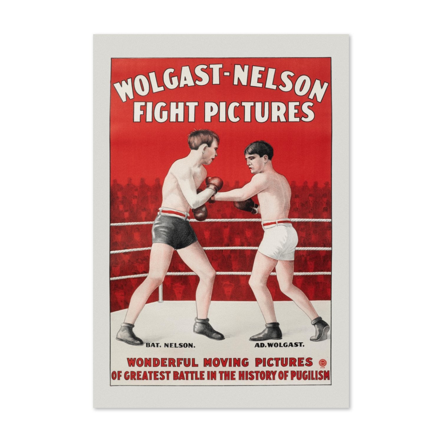 Wolgast Nelson Fight Pictures poster print