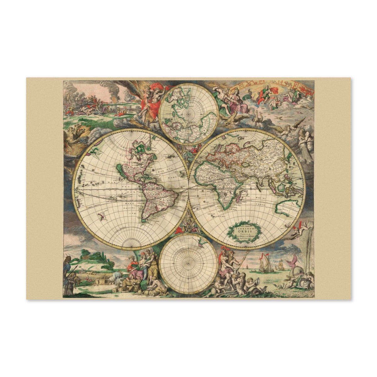 World Map 1689 poster print