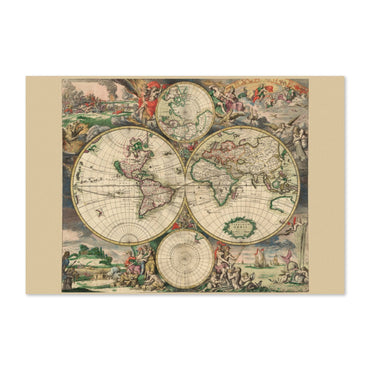 World Map 1689 poster print