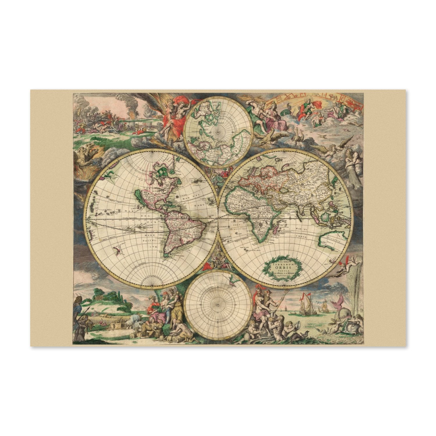 World Map 1689 poster print