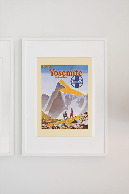 Yosemite Santa Fe poster on a light wall