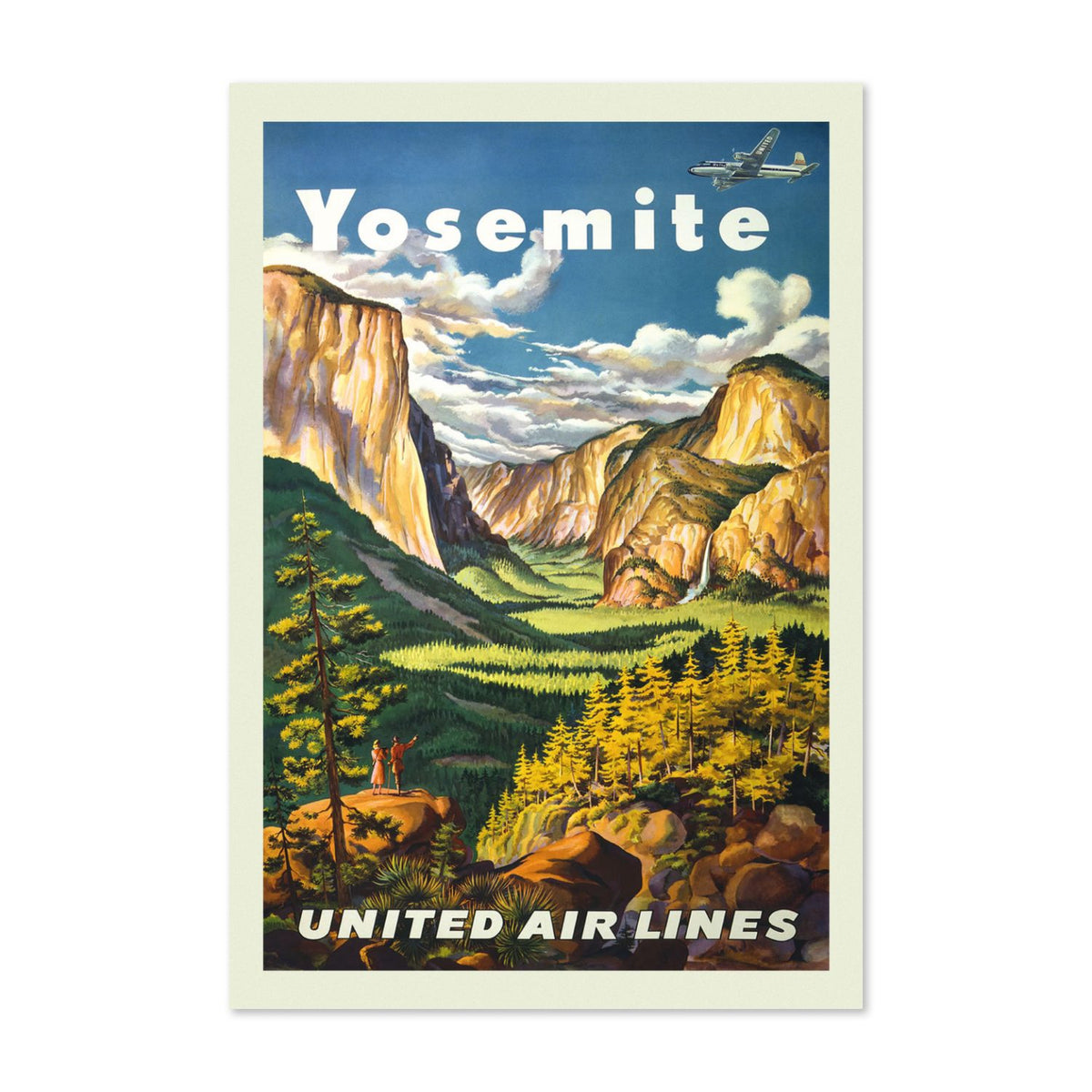 Yosemite United Air Lines poster print