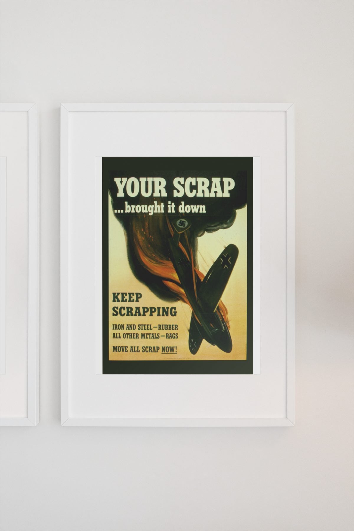Your Scrap Brought It Down poster on a light wall