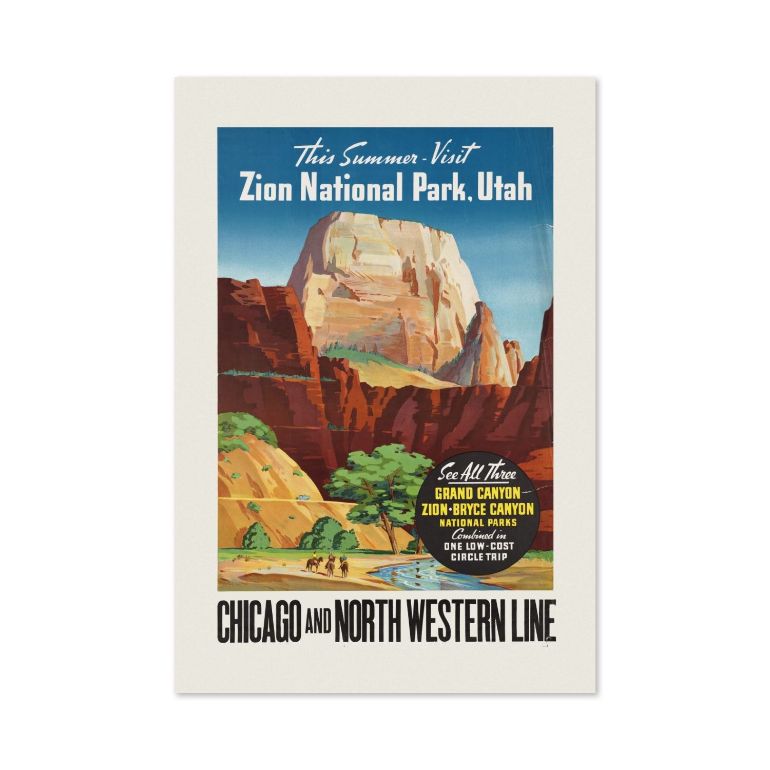 Zion National Park CNW poster print
