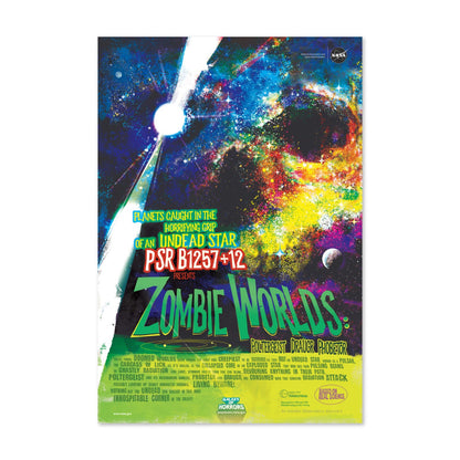 Zombie Worlds, NASA Galaxy of Horrors poster print